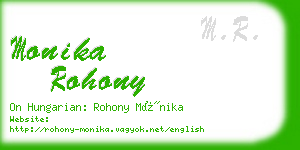 monika rohony business card